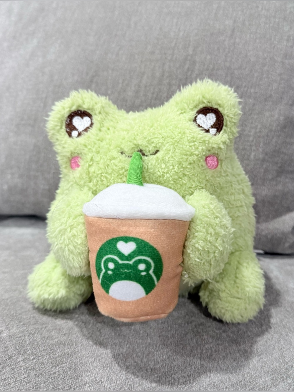 Cuddle Barn PlushGoals Coffee Sippin' Wawa Frog Plush 6" Kawaii Scented